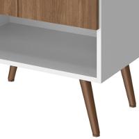 Balcão Gabinete Para Banheiro Com Pés 60cm Ramona B06 Branco Carvalho - Lyam Decor - 6