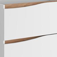 Balcão Gabinete Para Banheiro Com Pés E Lavatório 80cm Evie B06 Branco Tau - Lyam Decor - 6