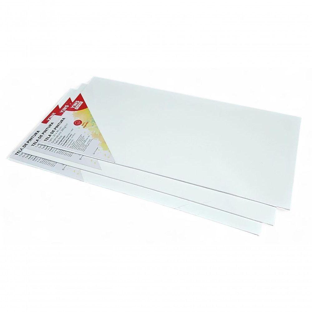 Kit 3 Telas De Pintura Fina 20x40 100% Algodão Pronta - 3