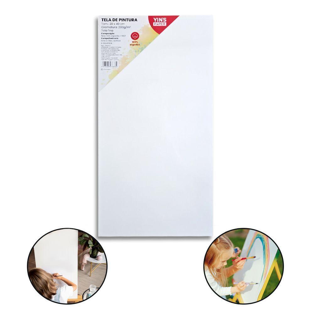 Kit 3 Telas De Pintura Fina 20x40 100% Algodão Pronta - 6