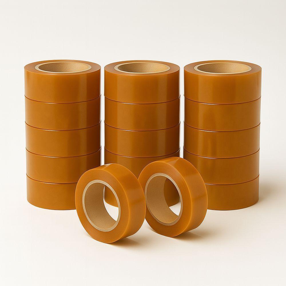 Kit 17 Fitas Adesiva Larga Durex Laranja 250m Embalagem Fechamento Caixa Uso Geral Resistente - 1