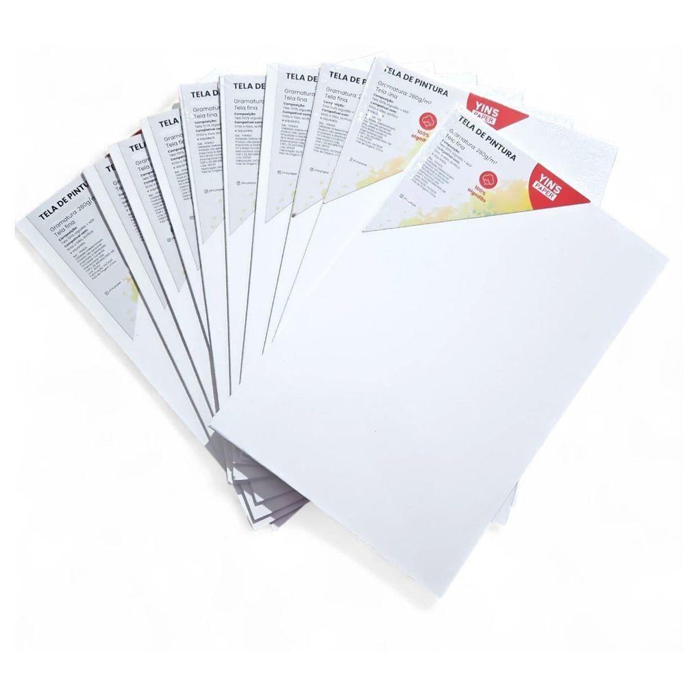 Kit 10 Telas De Pintura Fina 40x50 100% Algodão Pronta - 3