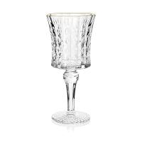 Jogo De Taças Copa E Cia 2 Peças Vitreo Com Filete Dourado 21 X 9 Cm - 3