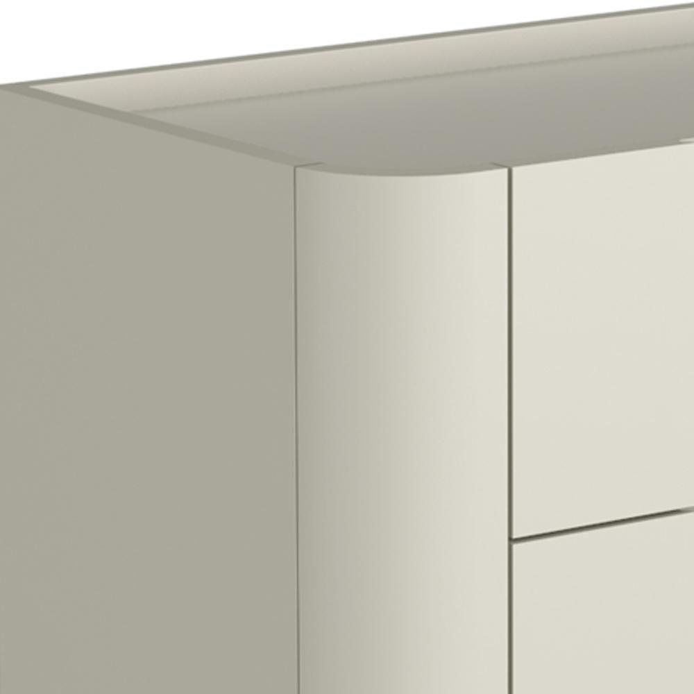 Mesa De Cabeceira Orgânica 2 Gavetas Pés Industrial Dourado Bliss I03 Luna - Lyam Decor - 5