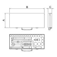 Maleta Com Soquetes Sextavados E Acessórios 1-2 Milímetros - 26 Peças Tramontina Pro Tramontina - 2