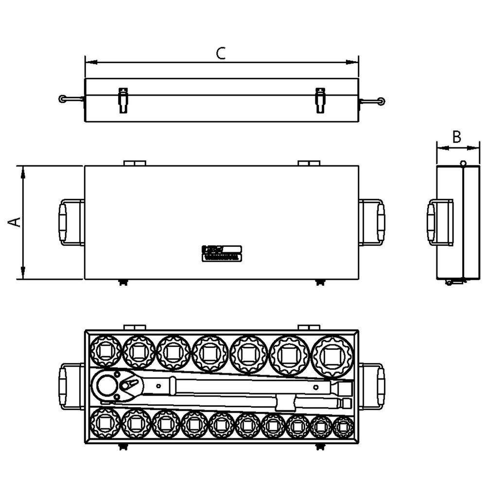 Maleta Com Soquetes E Acessórios 1 21 Peças Tramontina Pro Tramontina - 2
