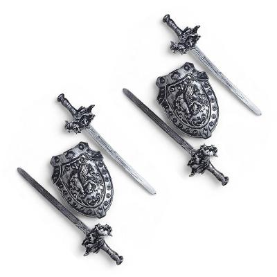 Kit Medieval 4 Espadas Escudo Grifo Combate Infantil Jr0951