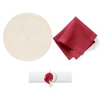 Kit De Mesa Posta Copa E Cia 4 Lugares Snow Touca De Papai Noel - 1