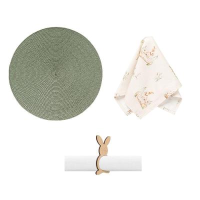 Kit De Mesa Posta Copa E Cia 4 Lugares Coelho-verde