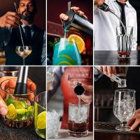 Kit Coqueteleira Profissional Inox 750ml Acessórios Completo Com Suporte Em Bambu Bar E Drinks - 5