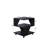 Kit Com 2 Mesa De Cabeceira Spin Para Quarto Casal Poquema Preto/carvalho - 4