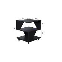 Kit Com 2 Mesa De Cabeceira Spin Para Quarto Casal Poquema Preto - 3