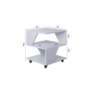 Kit Com 2 Mesa De Cabeceira Spin Para Quarto Casal Poquema Branco - 3