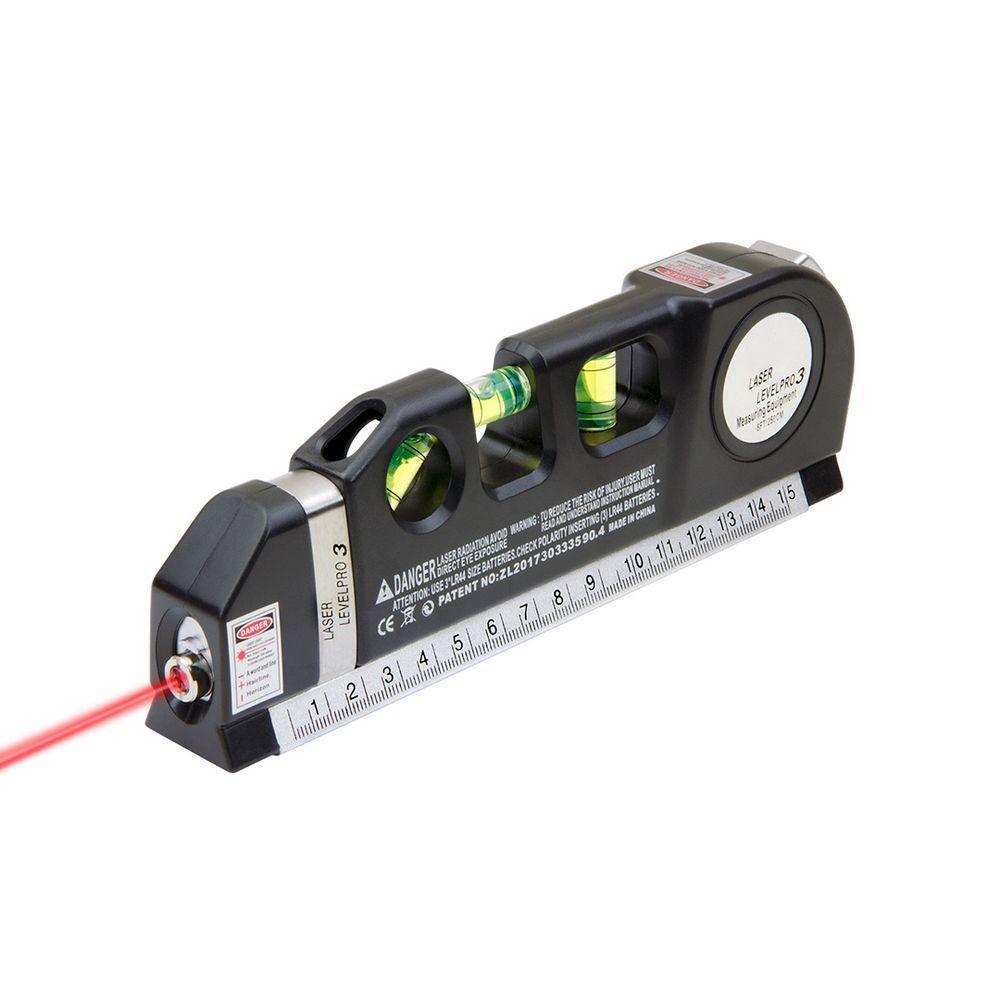 Trena Nivel A Laser Levelpro3 Medidor Profissional 2,5m Com Régua E Bateria Ag3 - 1