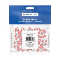 Terminais Conexão Tubulares Duplos Tramontina Cobre Estanhado Nylon 1,0 Mm² X 8 Vermelho 100 Peças Tramontina - 3