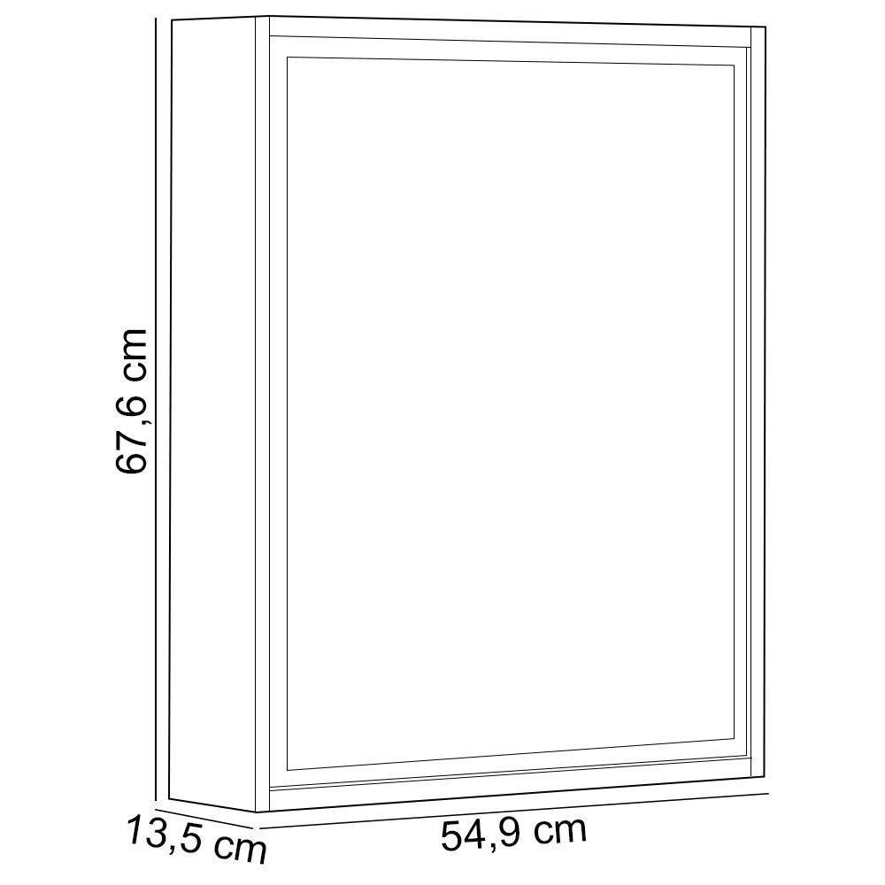 Conjunto Para Banheiro Balcão E Armário Com Pés 60cm Lionel B06 Branco Nogal - Lyam Decor - 5