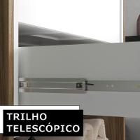 Conjunto Para Banheiro Balcão E Armário Com Pés 60cm Lionel B06 Branco Nogal - Lyam Decor - 8