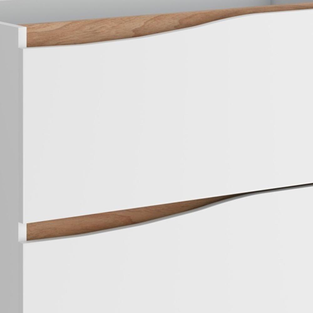 Conjunto Banheiro Gabinete Com Pés E Armário Com Espelho 80cm Evie B06 Branco Tau - Lyam Decor - 9