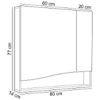 Conjunto Banheiro Gabinete Com Pés E Armário Com Espelho 80cm Evie B06 Branco Tau - Lyam Decor - 5