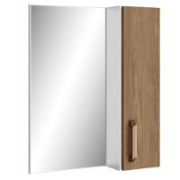 Conjunto Banheiro Gabinete Com Pés 50cm Lavatório E Armário Allegra B06 Branco Carvalho - Lyam Decor - 6