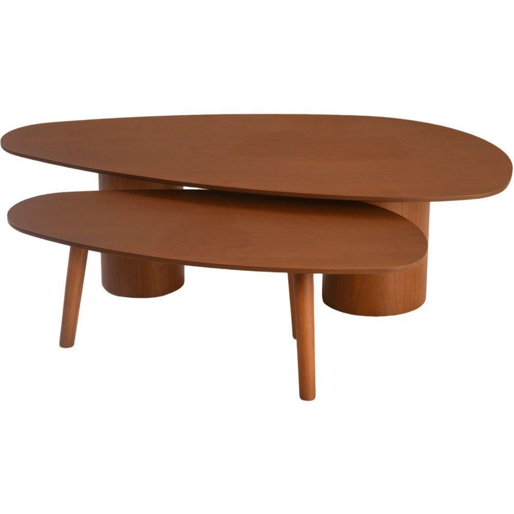 Conjunto Mesa De Centro Imperial Castanho - 5