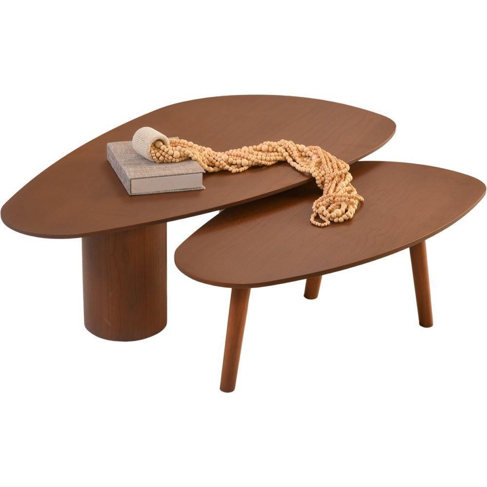 Conjunto Mesa De Centro Imperial Castanho - 8