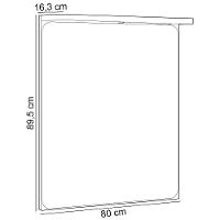 Conjunto Banheiro Gabinete Com Cuba E Espelheira Moira B06 Branco Cristal Noce Amêndoa - Lyam Decor - 10