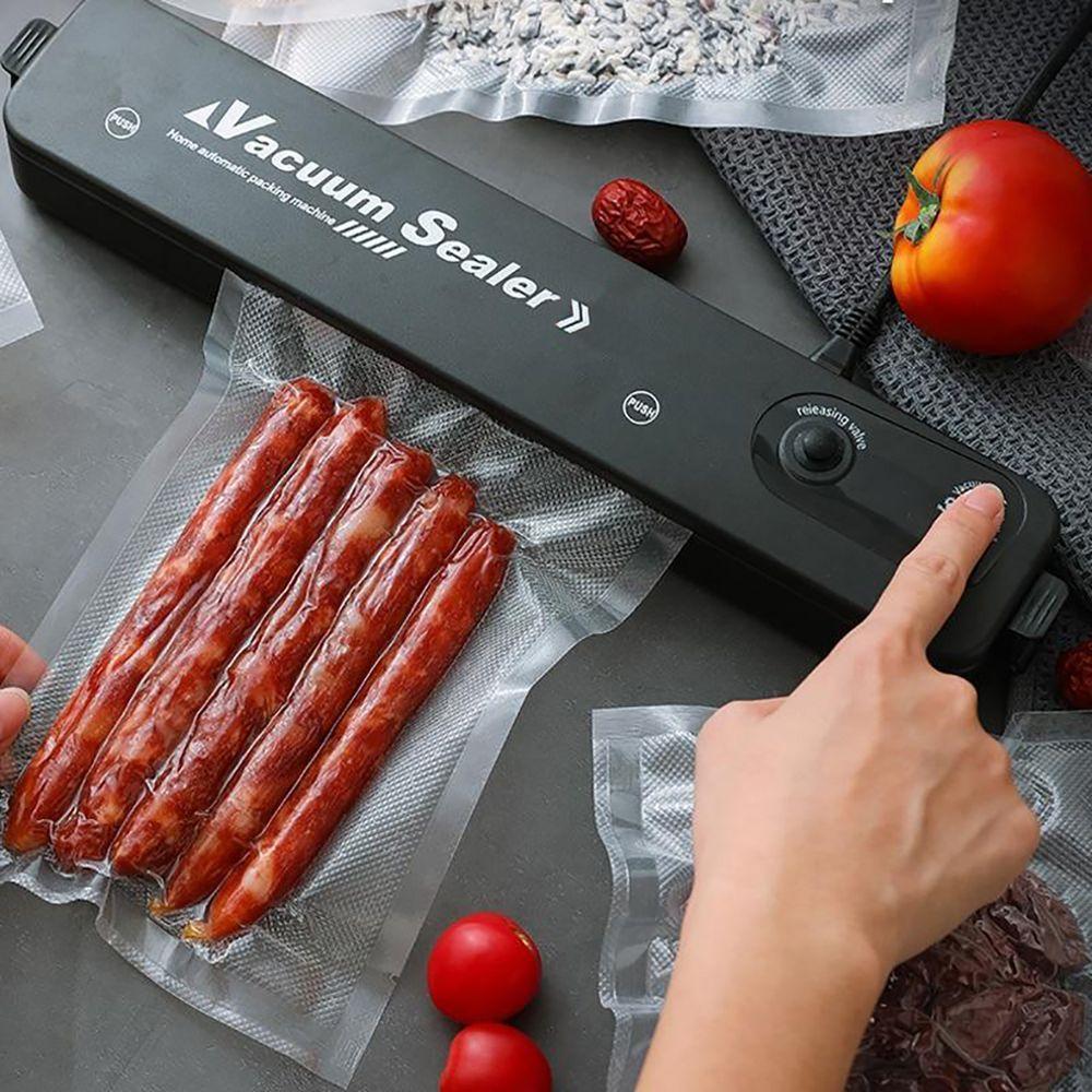 Seladora A Vácuo Doméstica Preta Bivolt Com 10 Sacos Vacuum Sealer Embaladora - 2