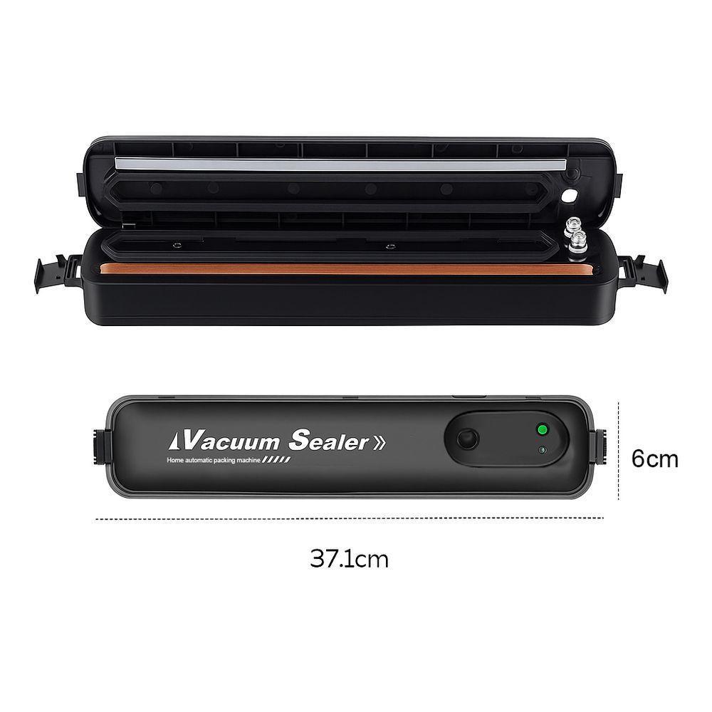 Seladora A Vácuo Doméstica Preta Bivolt Com 10 Sacos Vacuum Sealer Embaladora - 3