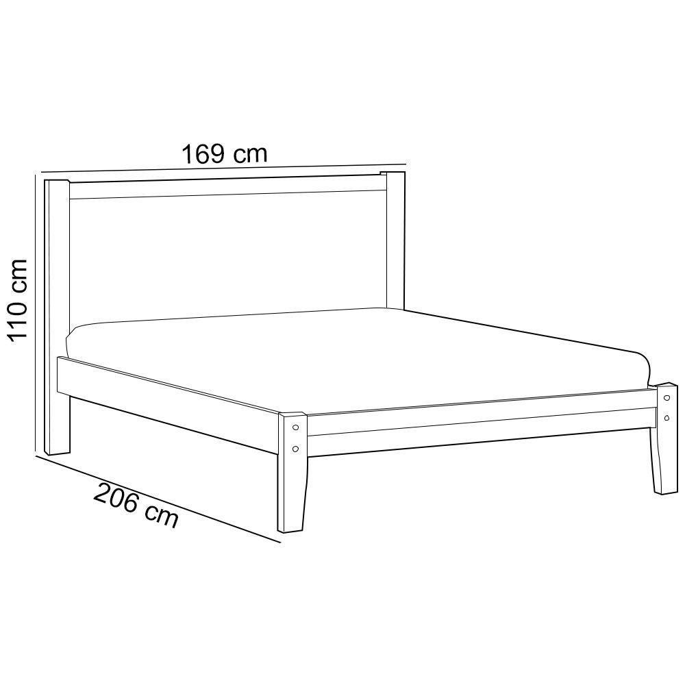 Cama Queen De Madeira Maciça Para Colchão 158x198 Cintra F06 Freijó - Lyam Decor - 4