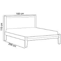 Cama Queen De Madeira Maciça Para Colchão 158x198 Cintra F06 Freijó - Lyam Decor