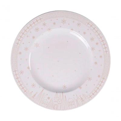 Prato Raso Tramontina Natal Noel Em Porcelana 28cm
