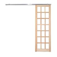 Porta Correr Quadriculada Kit Aluminio 210x100 - 2