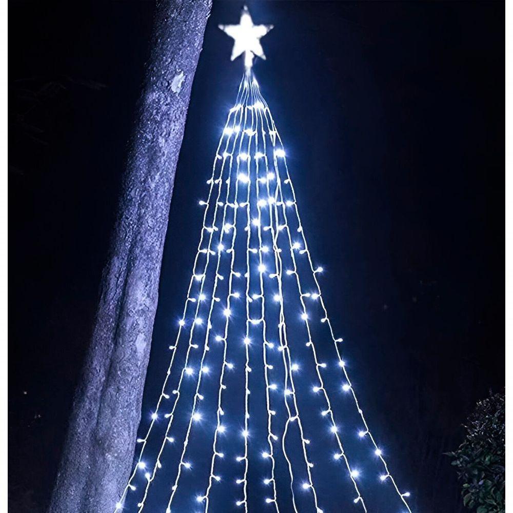 Ponteira Estrela Luzes Leds Branco Enfeite Natal 1m Bivolt - 3