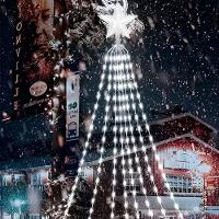 Ponteira Estrela Luzes Leds Branco Enfeite Natal 1,5m Bivolt - 2