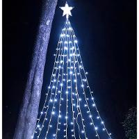 Ponteira Estrela Luzes Leds Branco Enfeite Natal 1,5m Bivolt - 3