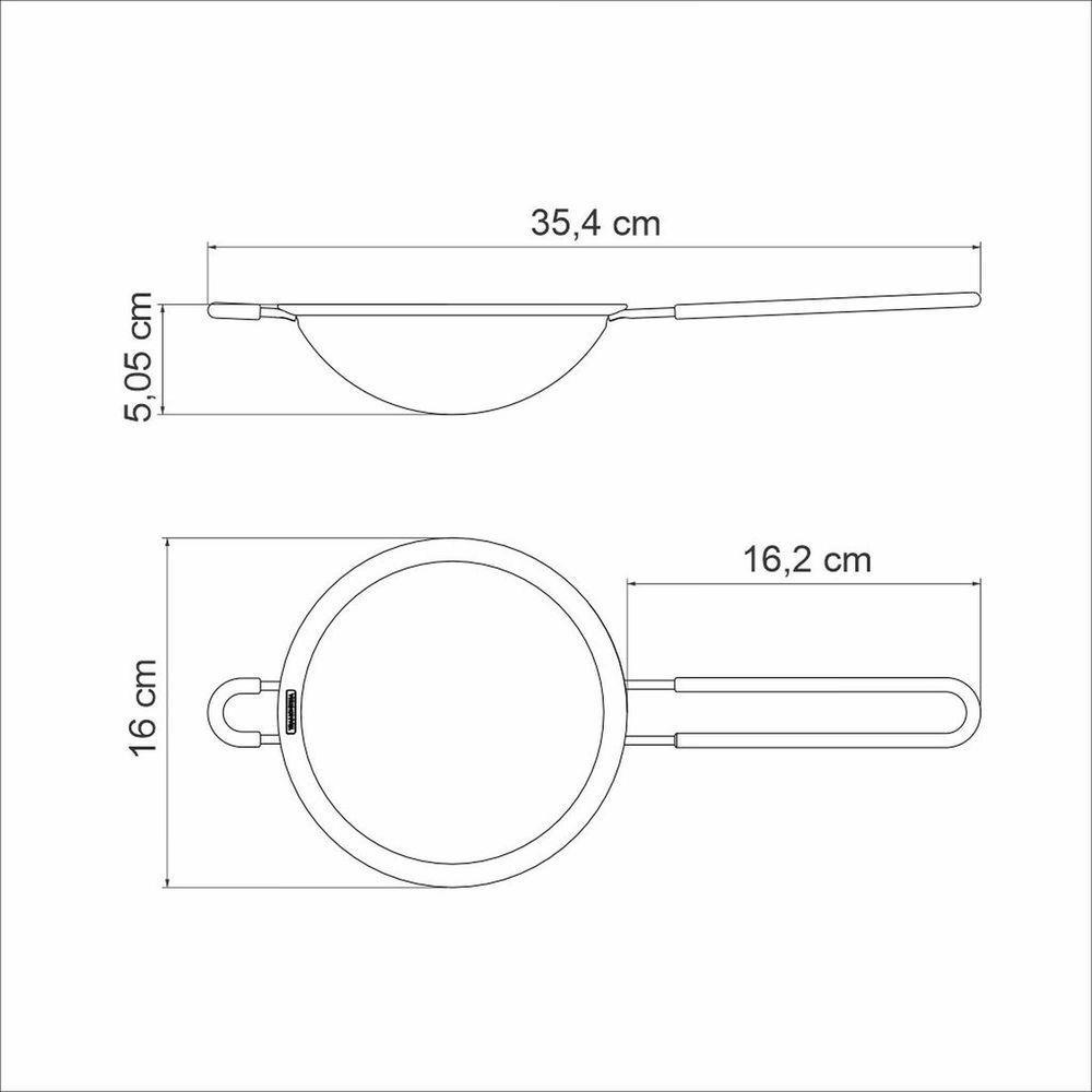 Peneira Tramontina Softta Em Aço Inox Com Cabo De Polipropileno Vermelho 16 Cm Tramontina - 5
