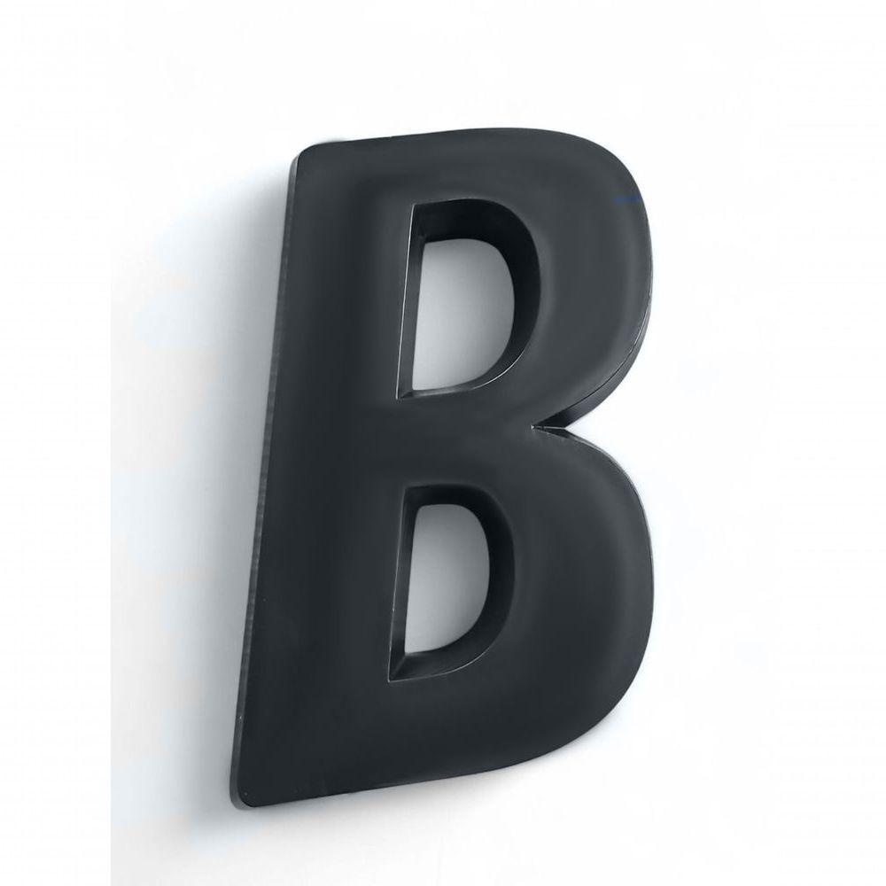 Número Residencial Preto 3d Porta Parede Casa Prédio Empresa B - 2