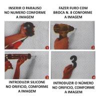 Número Residencial Preto 3d Porta Parede Casa Prédio Empresa B