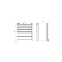 Módulo Smart System Para Bancada Com 7 Gavetas Tramontina Pro Laranja Tramontina - 6
