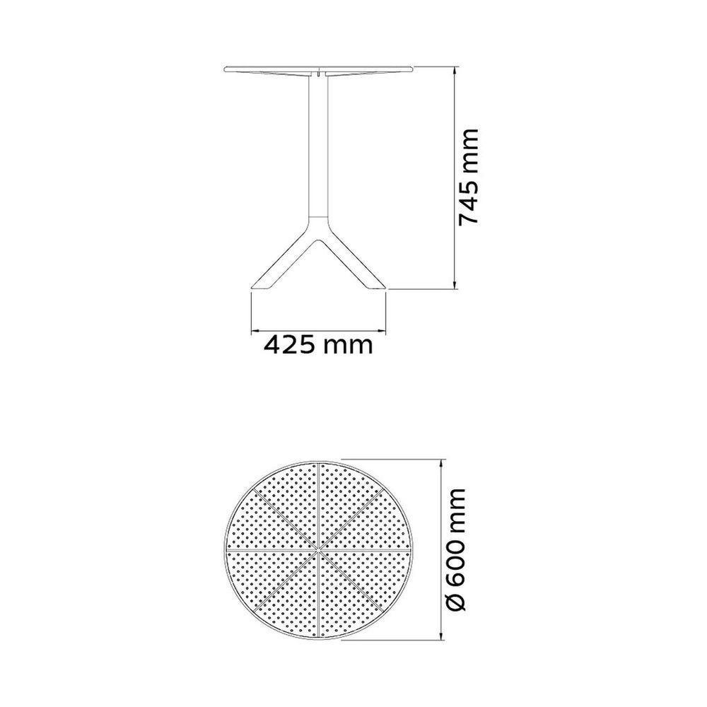 Mesa Tramontina Titânia Em Polipropileno Camurça 60 Cm Tramontina - 6