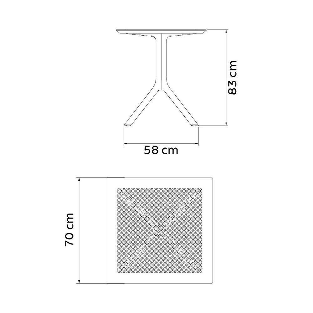 Mesa Tramontina Oberon Em Polipropileno Camurça 70 Cm Tramontina - 7