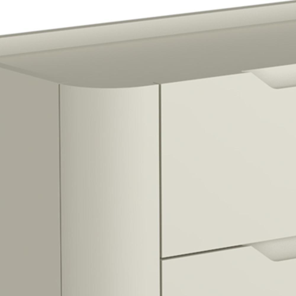 Mesa De Cabeceira Orgânica 3 Gavetas Pés Industrial Preto Bliss I03 Luna - Lyam Decor - 6