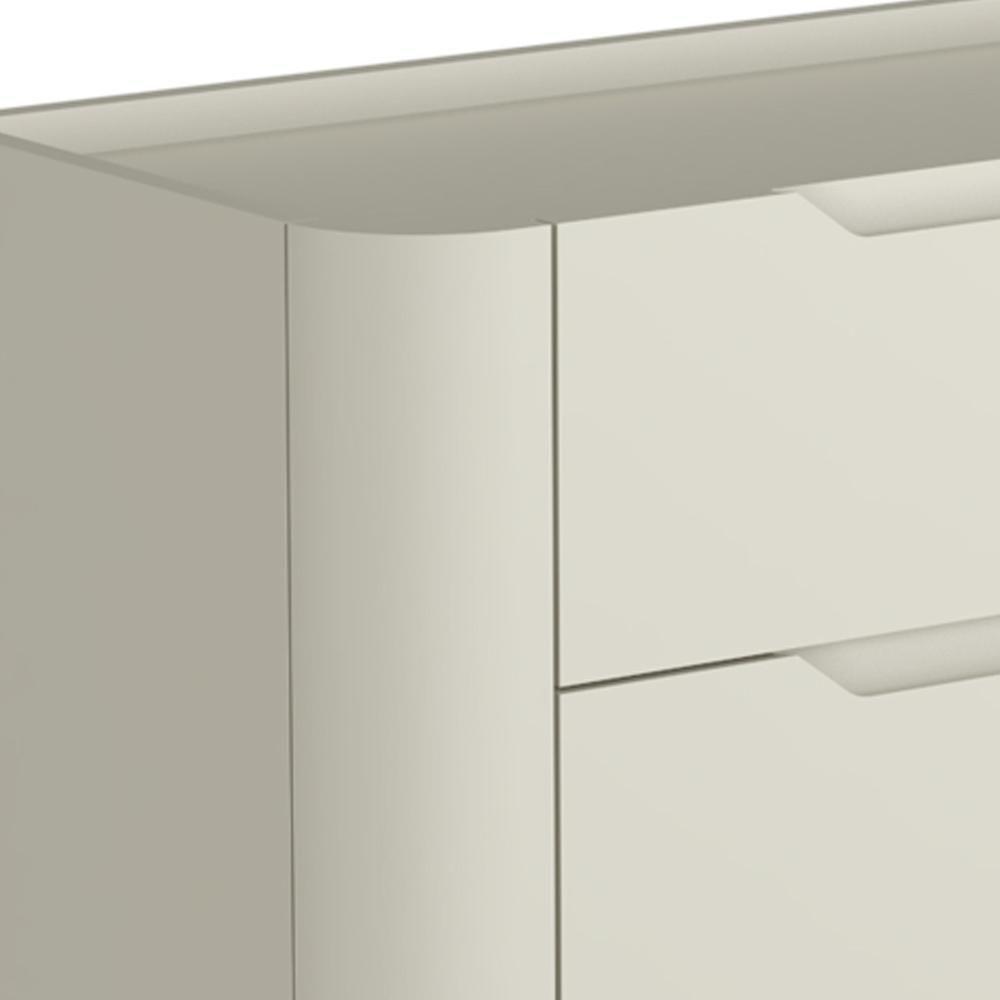 Mesa De Cabeceira Orgânica 3 Gavetas Pés Industrial Dourado Bliss I03 Luna - Lyam Decor - 6