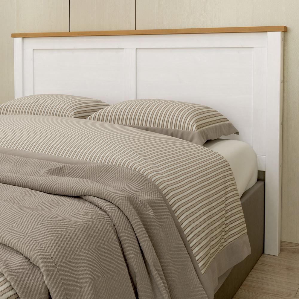Cabeceira De Madeira Maciça Para Cama Queen Mazzaro F06 Branco Freijó - Lyam Decor - 2