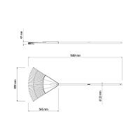 Vassoura Plástica Laranja Tramontina Com 26 Dentes E Cabo De Madeira 120 Cm Desmontado Tramontina - 5