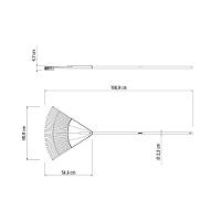 Vassoura Plástica Laranja Tramontina Com 26 Dentes E Cabo De Madeira 120 Cm Desmontado Tramontina - 6