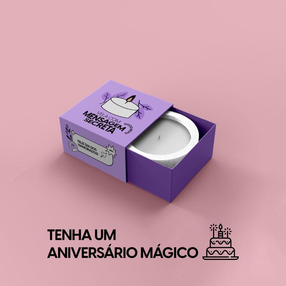 Vela Aromática De Baunilha Com Mensagem Secreta Para Aniversário Mágico - 3
