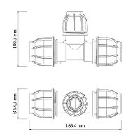 Tê 90º De Compressão 25x20x25 Mm Tramontina Para Mangueiras De Pead Tramontina - 2