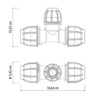 Tê 90º De Compressão 25x20x25 Mm Tramontina Para Mangueiras De Pead Tramontina - 3